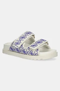 Guess klapki FADELIZA damskie kolor beżowy FLJFDZ FAB19 - Klapki i japonki damskie - miniaturka - grafika 1