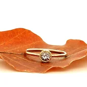 Pierścionki - Klasyk -Ręcznie Wykonany Pierścionek Zaręczynowy z Morganitem w Złocie 585 - miniaturka - grafika 1