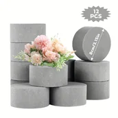 Rękodzieło - TEMU 8/12 szt. Szare B Pianki Kwiatowej, 3.1" Średnica Wysokogęstościowej Pianki do Dekoracji Bukietów DIY - Idealne do Sklepów Kwiatowych, Urodzin, - miniaturka - grafika 1