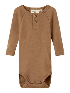 Lil Atelier Body w kolorze jasnobrązowym - Body dla niemowląt - miniaturka - grafika 1
