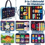 Maty edukacyjne - Mata Edukacyjna Dla Dzieci Składana Zabawka Montessori J.Angielski - miniaturka - grafika 1