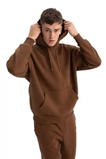 DeFacto Męski sweter z długim rękawem - okrągły dekolt bluza męska, beżowy, M - Swetry męskie - miniaturka - grafika 1