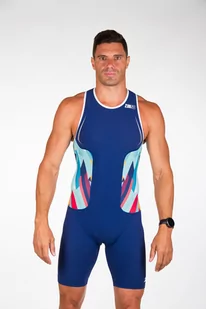 ZEROD Strój triathlonowy męski RACER TRISUIT kubik block - Bielizna sportowa męska - miniaturka - grafika 2