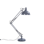 Lampy stojące - Beliani Lampa podłogowa Lampa podłogowa regulowana metalowa szara PARANA 71496 - miniaturka - grafika 1