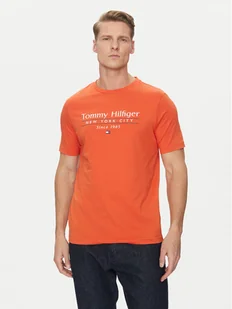 Tommy Hilfiger T-Shirt Center Stack MW0MW38621 Pomarańczowy Regular Fit - Koszulki męskie - miniaturka - grafika 1