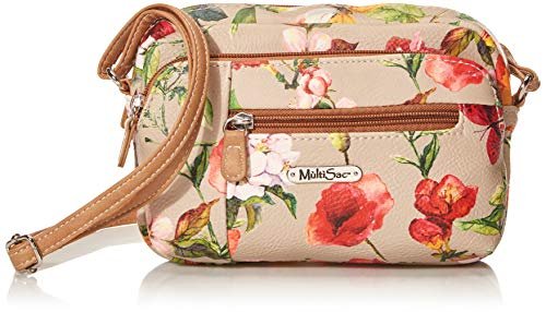 MultiSac Damska mini dynamiczna torba crossbody przez ramię, motyl kwiatowy