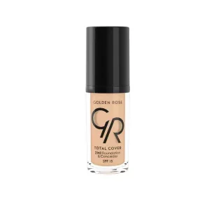 Golden Rose Total Cover 2in1 Fundation &amp; Concealer - Podkład i korektor w jednym - 02 - IVORY GOLID2W-ZY2W-01 - Podkłady do twarzy - miniaturka - grafika 1