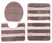 Dywaniki łazienkowe - Brązowy 3 - częściowy komplet dywaników do łazienki E7-M09 - miniaturka - grafika 1