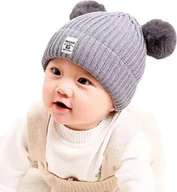 Czapki dla dzieci - Czapka dziecięca Lovely-Grey KP21587 - miniaturka - grafika 1