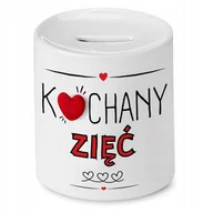 Skarbonki - Skarbonka Dla Zięcia na Urodziny Imieniny Prezent z Nadrukiem ze Zdjęciem + Opakowanie na prezent (wzór 02) - miniaturka - grafika 1