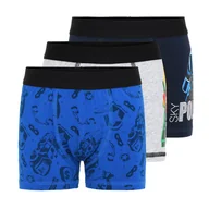 Majtki dla dzieci - Dziecięce Bokserki LEGO COLLECTION M12010320 - 3 PACK BOXERSHORTS 12010320-590 – Granatowy - miniaturka - grafika 1