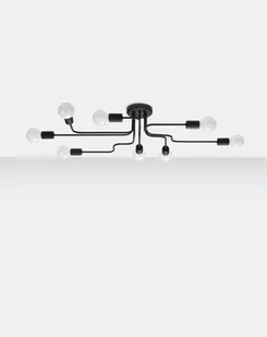Sollux Lighting Żyrandol VECTOR 8 czarny - Lampy sufitowe - miniaturka - grafika 1
