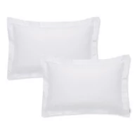 Poszewki na poduszki - Zestaw 2 białych poszewek na poduszki z satyny bawełnianej Bianca Oxford, 50x75 cm - miniaturka - grafika 1
