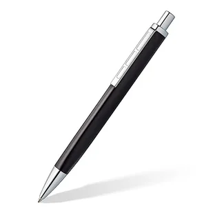 STAEDTLER Długopis triplus 444 M, antyczny antracyt, wysokiej jakości metalowy korpus, ergonomiczny trójkątny kształt, mini duży M, niebieski atrament, 444 M09-3 - Długopisy - miniaturka - grafika 1