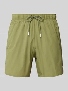 Spodenki kąpielowe o kroju relaxed fit z nadrukiem z logo model ‘Iconic’ - Kąpielówki męskie - miniaturka - grafika 1