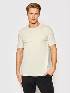 Koszulki męskie - Hugo Boss T-Shirt Tee 1 50462840 Beżowy Regular Fit - grafika 1