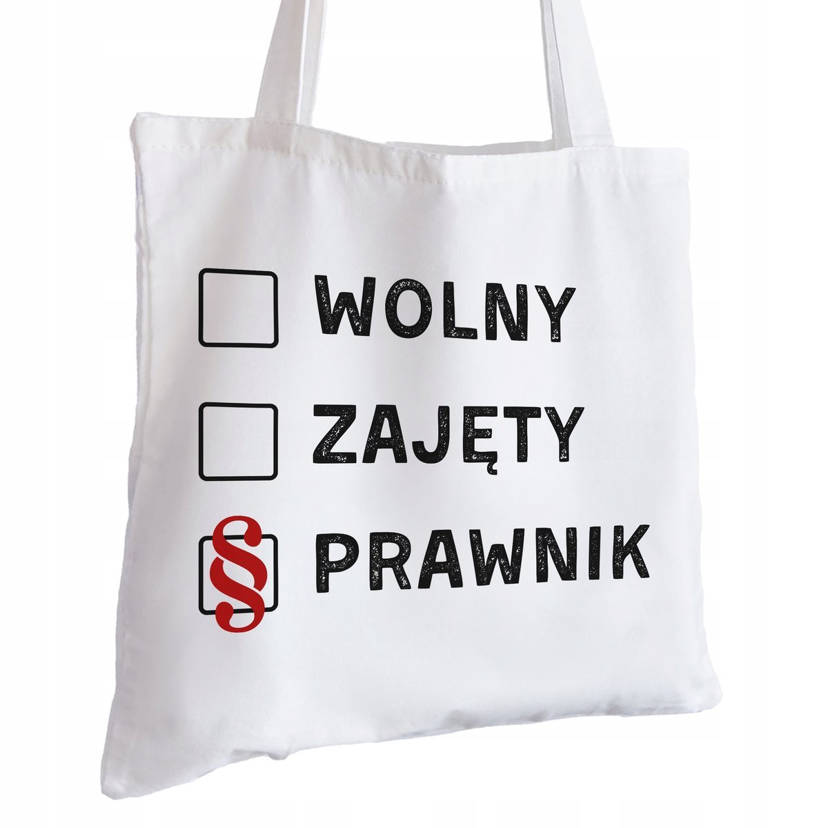 Torba Bawełniana biała dla Prawnika Na Prezent ekologiczna Trwały Nadruk