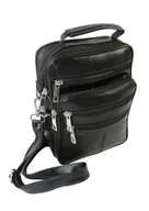 Torby męskie - Torba męska skórzana CONVEY (PL) 8697 Pionowa Czarna 23 x 17 x 8 [cm] - miniaturka - grafika 1