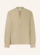 Bluzki damskie - Marc O'polo Lniana Tunika beige - miniaturka - grafika 1