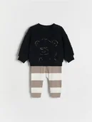 Komplety dla niemowląt - Reserved - Dzianinowy komplet - czarny - miniaturka - grafika 1