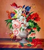 Dekoratorstwo - Haft Diamentowy Kwiatowa Energia 40X50 - miniaturka - grafika 1