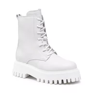 Botki damskie - Bronx Trapery 47283-AA Off White 5 - miniaturka - grafika 1