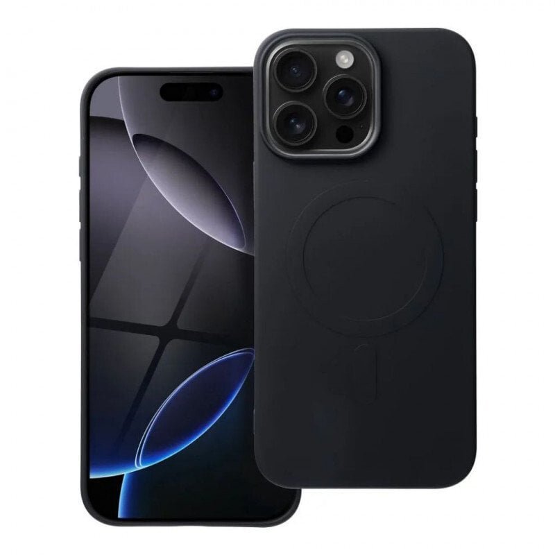 Futerał SILICONE MAG COVER big hole kompatybilny z MagSafe do IPHONE 17 czarny