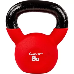MOVIT Hantle Kettlebell neoprenowe czerwone - 8 kg - Kettlebell - miniaturka - grafika 1