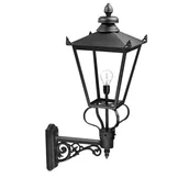 Lampy ogrodowe - Elstead Lighting Wilmslow Wall Lantern Black WSLB1 BLACK kinkiet ogrodowy IP44 stylowy WSLB1 BLACK ) - miniaturka - grafika 1