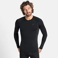 Koszulki i topy damskie - ODLO Męska koszulka Bl Top Crew Neck L/S Performance Warm Eco czarny Black New Graphite Grey S 19619260212S - miniaturka - grafika 1