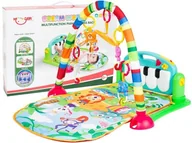 Maty edukacyjne - Mata Edukacyjna Z Pianinkiem + Grzechotki Gryzaki - miniaturka - grafika 1