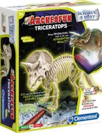 Układanki dla dzieci - Clementoni Clementoni, Science & Play, Archeofun Triceratops Glow in The Dark, Puzzle, 61723, Unisex, 7+ years Unisex - miniaturka - grafika 1
