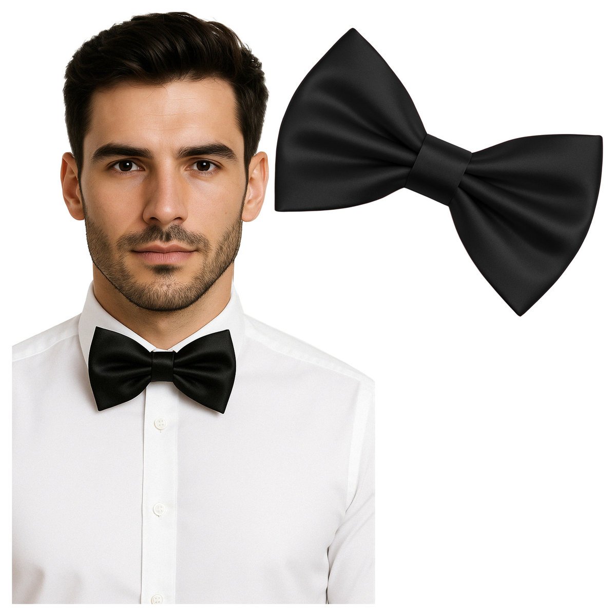 Muszka czarna mucha męska