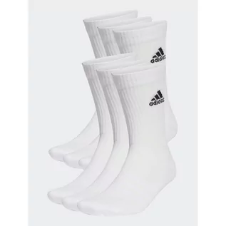 Skarpetki damskie - Skarpety wysokie unisex adidas Cushioned Sportswear Crew Socks 6 Pairs HT3453 white/black - grafika 1