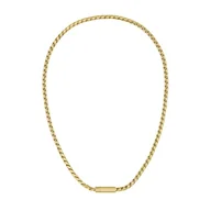 Naszyjniki męskie - BOSS Jewelry Męski naszyjnik łańcuszkowy z kolekcji DORAN z żółtym złotem z grawerowaną tabliczką - 1580694 - miniaturka - grafika 1