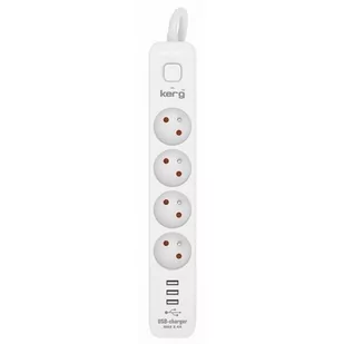 Listwa zasilająca 4-gniazdowa + 3xUSB A ; 5 metrów ; 3×1,5mm² H05VV-F 16A/250V~M02415 - Listwy zasilające - miniaturka - grafika 1