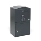 Skrzynki na listy - Skrzynka pocztowa na listy i paczki, szara, 850 x 501 x 343 mm - miniaturka - grafika 1