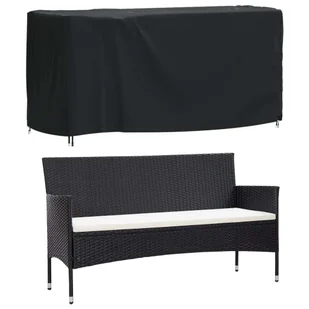 vidaXL Pokrowce na meble ogrodowe 2 szt. czarne 180x70x90 cm Wodoodporne - Pokrowce na meble ogrodowe - miniaturka - grafika 1