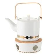 Dzbanki i imbryki - Dzbanek z podgrzewaczem porcelanowy 500 ml GAJA - miniaturka - grafika 1