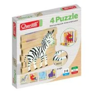 Puzzle - Quercetti Puzzle Jungle, drewniane klocki - miniaturka - grafika 1