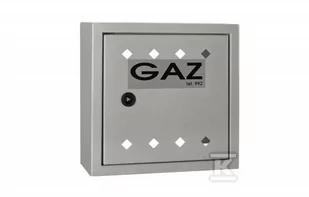 Skrzynka gazowa na zawór, 300x300x150, metalowa, naścienna - popielata - Zawory i kraniki - miniaturka - grafika 1