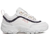 Buty dla dziewczynek - Buty dziecięce Fila 101125194F STRADA A LOW JR Białe - miniaturka - grafika 1