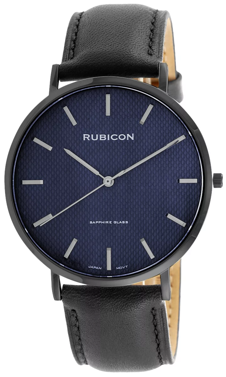 Zegarek Rubicon RBN201 RNCE48 czarny niebieski