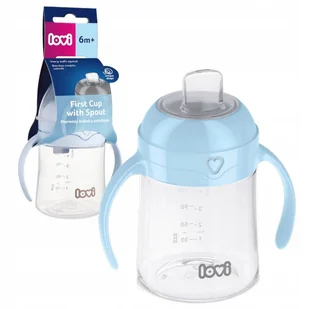 Lovi Pierwszy Kubek Z Ustnikiem 150 ml 6m+ Niebieski - Kubki dla dzieci - miniaturka - grafika 1
