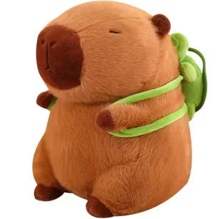 Maskotka pluszak KAPIBARA z plecakiem żółwik 30 cm - Maskotki i pluszaki - miniaturka - grafika 1