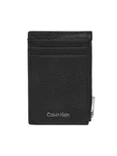Etui na dokumenty i karty - Calvin Klein Etui na karty kredytowe Foil Emboss N/S Zip Card Case LV04D1244G Czarny - miniaturka - grafika 1