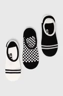 Skarpetki damskie - Vans skarpetki 3-pack damskie kolor czarny VN000HTKBLK1 - miniaturka - grafika 1