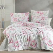Pościel - Darymex Pościel satynowa 200x220 Pataya różowa biała kwiaty Exclusive 24 - miniaturka - grafika 1