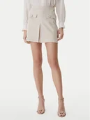 Spódnice - Guess Spódnica mini W6RD57 KCMU2 Beżowy Classic Fit - miniaturka - grafika 1