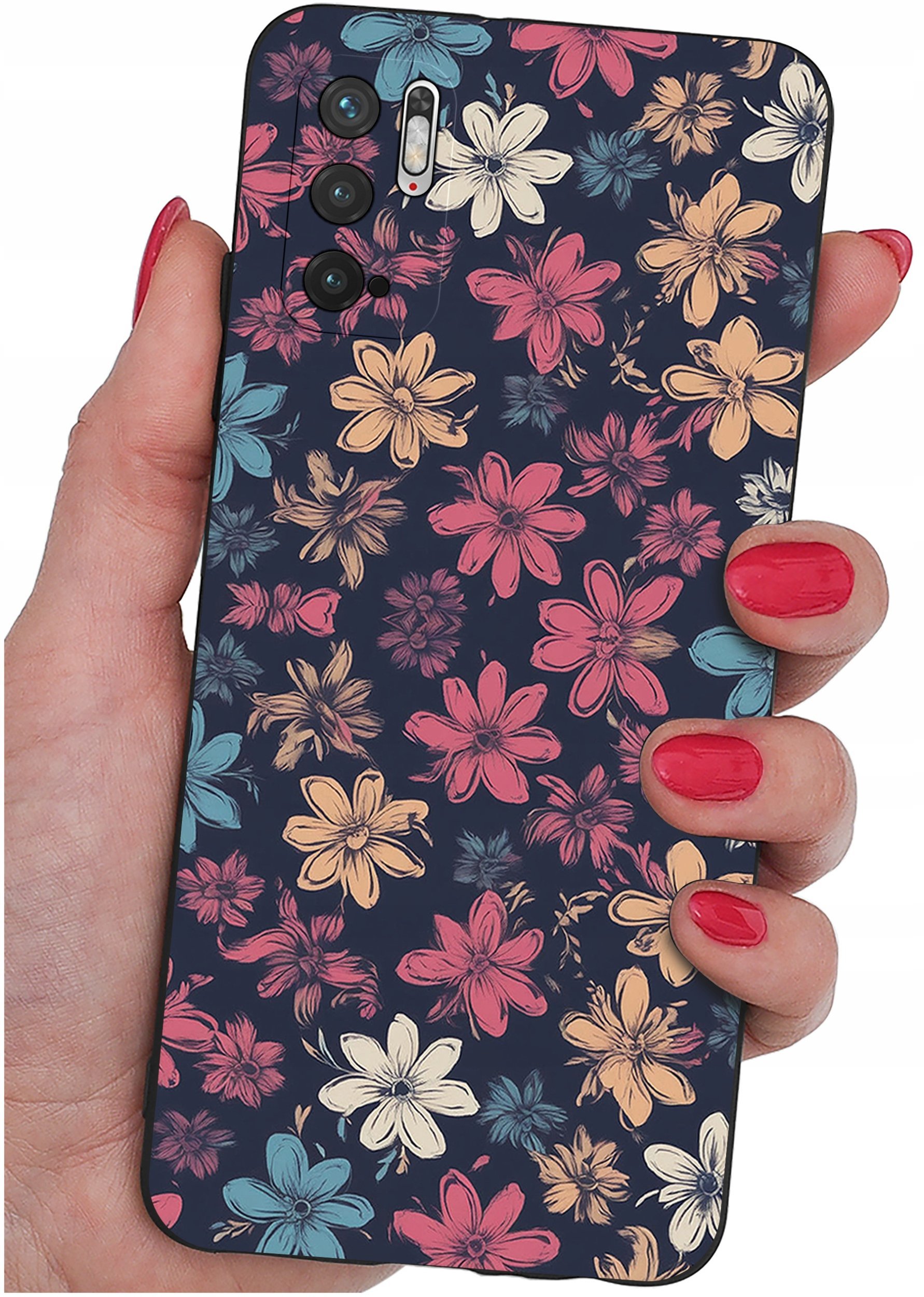 ETUI do Xiaomi Redmi Note 10 5G WZORY SILIKONOWE MATT CASE + SZKŁO 9H